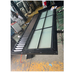 Puertas francesas de vidrio esmerilado templado doble de aluminio <span class=keywords><strong>roto</strong></span> térmico con persianas - Product Image 6