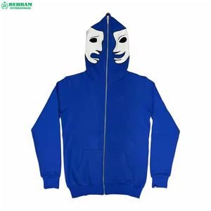 Wholesale Unisex High Quality Custom Full Face Zip Hoodies Men Blank Regular Fit Zipper Cotton Fleece French Terry Hoodie - Product Image 6