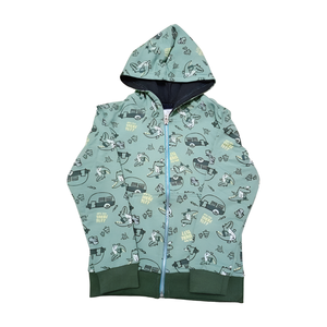 เสื้อฮู้ดเด็กชายผ้าฝ้าย 100% แบบซิป มีกระเป๋า ลายการ์ตูน สไตล์ทางการ คอปกแบบมีฮู้ด สำหรับฤดูหนาว น้ำหนักผ้า 320 กรัม - Product Image 1