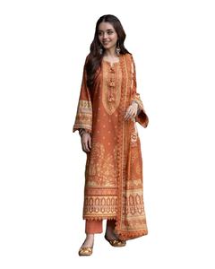 Robe Salwar Kameez pour femmes pakistanaises par WS International, coupe décontractée, idéale pour les fêtes, les mariages, la plage, séchage rapide, sans plis - Product Image 1