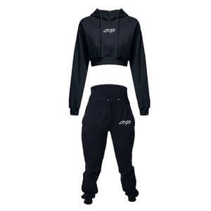 Fabricant pakistanais de survêtements d'hiver pour femmes, 100% coton, couleur unie, unisexe, ensemble long 2 pièces, léger, produit tendance - Product Image 2