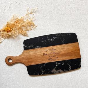 Planche à découper en bois et en pierre à double face pour la cuisine et la charcuterie - Product Image 4