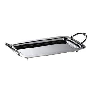 Designer stainless steel serving <b>tray</b> for festive occasions or formal <b>dinners</b> with smooth surface and polished finish - Product Image 5