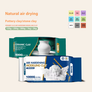 Argile <span class=keywords><strong>à</strong></span> <span class=keywords><strong>modeler</strong></span> blanche Bview, séchage <span class=keywords><strong>à</strong></span> <span class=keywords><strong>l</strong></span>'<span class=keywords><strong>air</strong></span>, 500 g (1,1 lb), cadeau idéal pour les artistes professionnels - Product Image 2
