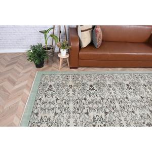 Tapis vintage 5,4 x 9,9 pieds, tapis turc blanc à pois en laine - Product Image 3
