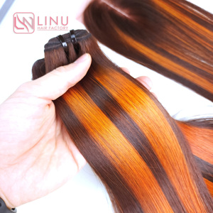 Paquetes DE VENTA DE Navidad y cierre Extensión de cabello humano recto de hueso vietnamita de 100% Trama de genio de cabello vietnamita crudo - Product Image 5
