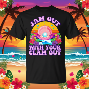 Maglietta da donna con umorismo per adulti 'Jam Out with Your Clam Out' - Idea regalo promozionale - Product Image 3