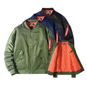 Chaqueta de Piloto Bomber para Hombre, Estilo Urbano, Bordada, Impermeable, Transpirable, Informal, para Otoño e Invierno - Product Image 1