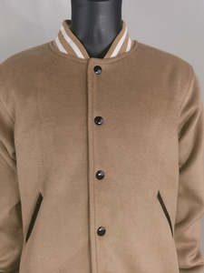 Patchs en broderie chenille, veste d'hiver en laine, veste de baseball personnalisée, veste universitaire à boutons pression, vestes universitaires tendance pour hommes - Product Image 2