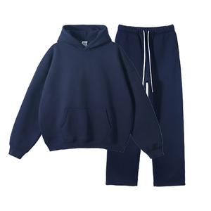 เสื้อวอร์มแบบสวมศีรษะสำหรับผู้ชายผ้าฟลีซ500 GSM ชุดวอร์มผ้าคอตตอน100% ไซส์ใหญ่พิเศษ - Product Image 2