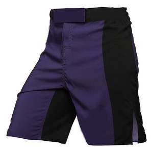 Pantalones Cortos de Lucha MMA BJJ Híbridos Personalizados de Doble Capa, Tela Microelástica Ecológica, Venta al Por Mayor, Pantalones Cortos MMA Lisos - Product Image 1