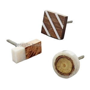 Tiradores y perillas de diseño moderno de madera de resina para cajones para cocina, dormitorio, baño, sala de estar, muebles de Hospital de Hotel - Product Image 1