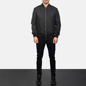 Veste bomber pour homme à col montant, coupe-vent, à séchage rapide, de haute qualité, personnalisée avec un logo, pour l'hiver - Product Image 2