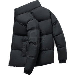 Chaqueta de burbujas de invierno ajustada informal para hombre 2024, estilo de lona de poliéster 100%, patrón de letras, moda de calle alta a la venta - Product Image 2