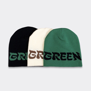 Bonnet en laine tricoté pour homme, personnalisable avec logo, sans revers, idéal pour l'hiver, vente en gros - Product Image 2