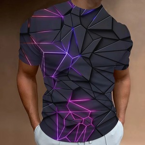 Mode T-Shirts pour hommes imprimer à manches courtes hauts été décontracté rue col rond t-shirt surdimensionné t-shirt hommes 3D vêtements chaud - Product Image 2