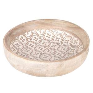 Cuenco de madera hecho a mano para servir, diseño tradicional estampado, madera de acacia, multiusos, cocina y comedor, decoración elegante para el hogar - Product Image 5