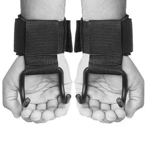 Ganchos de elevación con diseño de acero, Material de alta resistencia para entrenamiento de potencia, ganchos antideslizantes completos para hombres, muñeca de Fitness - Product Image 6
