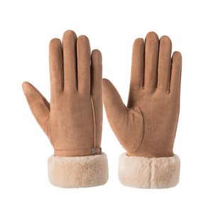 Gants d'hiver pour femmes en bambou/coton, tactiles, doublés de laine, coupe-vent, vintage, pour l'extérieur, vente en gros 2026 - Product Image 4