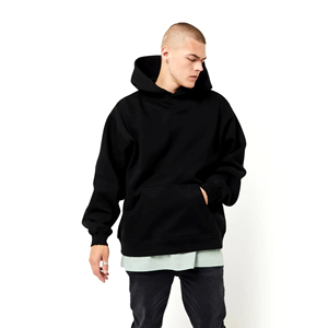 Hoodie d'hiver surdimensionné pour homme, style streetwear hip-hop de luxe, 100% coton, molleton épais, broderie personnalisable - Product Image 1