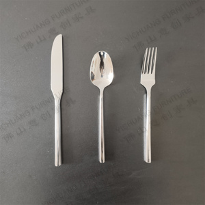 Set di Posate in Acciaio Inox Coltelli Cucchiai Forchette Placcati Argento Set di Posate di Lusso per Matrimoni e Banchetti - Product Image 5