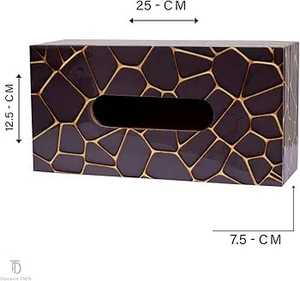 Caja de pañuelos de madera multicolor y servilletero Accesorios de mesa de resina con patrón floral para hoteles a precio económico - Product Image 3