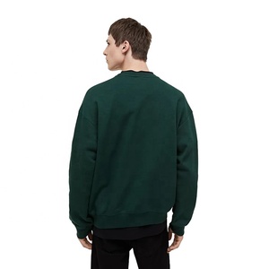 Sweat-shirt pour homme en coton de haute qualité, vente en gros, personnalisé, manches longues, col rond, chemise olive, motif 3D lourd, vêtements à la mode - Product Image 3