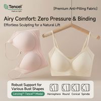 Soutien-gorge sans fil push-up sans couture en Spandex/Nylon, respirant, anti-affaissement, anti-transpiration, à couvrance totale avec soutien en gel, personnalisable en gros direct usine