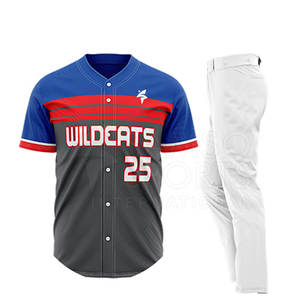 Conjunto de camiseta de béisbol y softball de poliéster personalizado Opciones de talla grande transpirable Uniforme de ajuste regular Impreso Estilo más nuevo Suave - Product Image 4