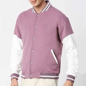 Chaqueta universitaria para hombre, ropa deportiva de béisbol, estilo callejero, cuello levantado, frontal, transpirable, Reversible, diseño personalizado OEM - Product Image 2