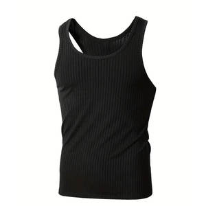 Camiseta sin Mangas Casual de Última Moda para Hombre, 100% Algodón, Cuello Redondo, Transpirable, de Secado Rápido, Personalizada, para Entrenamiento, Talla Grande, Nuevo Diseño - Product Image 4