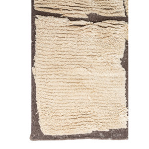 Tapis en laine tissée plate Indusbar Ivory, coton biologique, abstrait, rectangulaire, pour salon, couloir, tapis en jute pour adolescents - Pdwl-656 - Product Image 4