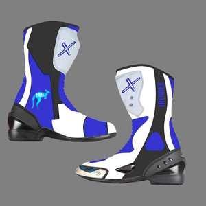 Motorbike Leather Racing Boots Customized Your Own Logo Good Material Motorbike Shoes Professional Manufactures Motorbike Shoes - Product Image 4