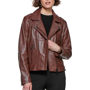 2025 <b>Women's</b> Casual Faux <b>Leather</b> Zipper <b>Long</b> Sleeve <b>Jacket</b> Motor Biker Style Outerwear for Autumn Winter - Product Image 2