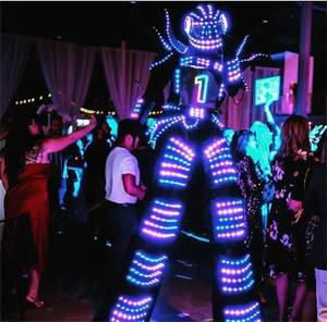 Costume de robot lumineux à barres LED RGB, armure lumineuse, vêtements, <span class=keywords><strong>casque</strong></span>, tenues - Product Image 1