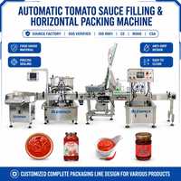 Machine d'emballage horizontale automatique pour sauce tomate, ketchup, sauce chili, moteur électrique PLC, OEM ODM