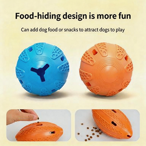 Juguete Dispensador de Golosinas para Perros con Forma de Balón de Rugby, Rompecabezas Interactivo, Alimentador Lento de Comida para Perros Pequeños y Medianos - Product Image 4