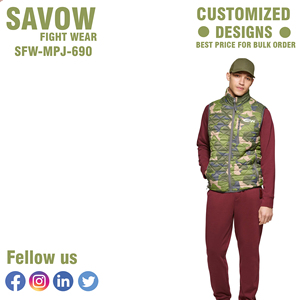 Gilet matelassé personnalisé de haute qualité pour hommes nouveau design solide léger demi-manches respirant vêtements d'extérieur hiver - Product Image 3