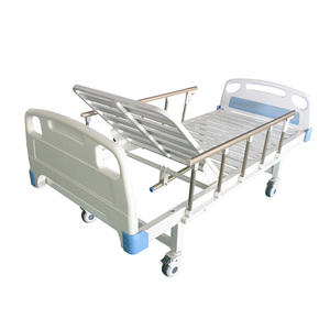 เตียงผู้ป่วยแบบหมุนมือเดียว ได้รับการรับรองมาตรฐาน CE ISO สำหรับโรงพยาบาลและการพยาบาล - Product Image 5
