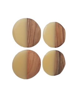 Posavasos de resina y madera de corcho de acacia de MDF ecológico con forma personalizada, decoración del hogar en Star Crafts India - Product Image 1