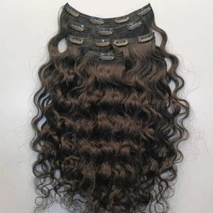 Ensemble Durable de 4 Pièces Ensemble de 4 Extensions de Cheveux Brun Naturel Ondulé Profond Perruque de Cheveux Humains Bruts Non Traités Cheveux Humains Indiens Vierges - Product Image 2