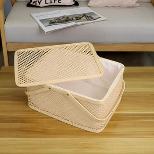 Panier de rangement de cuisine vietnamien coloré en bambou et en jonc de mer, tolérance de haute précision pour le pain, boîte cadeau multifonctionnelle - Product Image 1