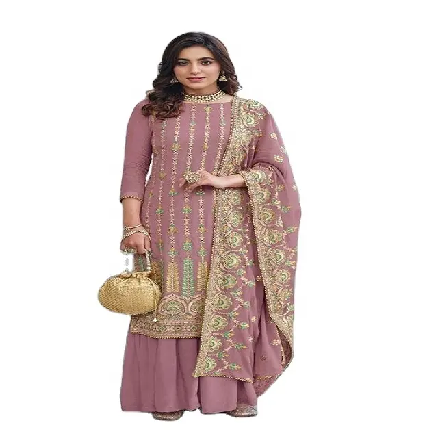 DGB ekspor Pakistan rumput 3 potong salwar kameez gaun rumput wanita TERBARU gaya shalwar kameez 2023 musim dingin koleksi pakaian