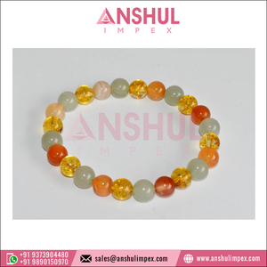 Energizes CREATIVITY Crystal Healing <b>Gemstone</b> Beaded Meditation <b>Bracelet</b>/Fashion Jewelry Intention <b>Bracelet</b> from Indian Supplier - Product Image 5