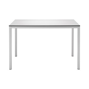 Rectangular <b>Dining</b> <b>Table</b> 120x80 cm Compact Laminate <b>Top</b> Galvanized Steel Frame Square Legs for Outdoor Restaurant Cafe Terrace - Product Image 2