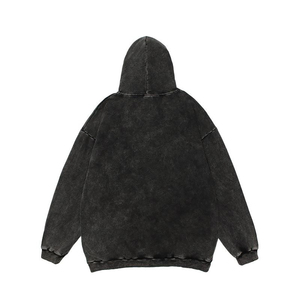 Nouvel arrivage de coton mélangé épais polaire nouveau décontracté à la mode Palin teint lavage à l'acide pull à capuche personnalisé respirant - Product Image 6