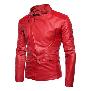 OEM Customizable Breathable Men's Cow Skin Leather <b>Jacket</b> High Quality <b>Waterproof</b> & Windproof Winter Stand Collar Front Logo - Product Image 1