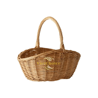Groothandel Eco-vriendelijke Moderne Multifunctionele Picknickmand Decoratieve Opbergmand Geweven Bloempot Rieten Op Maat Ovaal Hoog