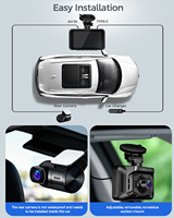 Caméra embarquée STARVIS 2 Mini DVR cachée pour voitures, WiFi 5G, vision nocturne, double caméra avant et arrière 4K, écran tactile 4 pouces
