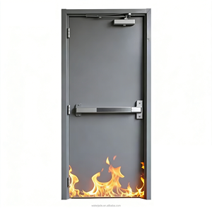 Porte coupe-feu en acier 60/90/120/180 minutes, cadre galvanisé, métal creux, moderne, <span class=keywords><strong>sortie</strong></span> <span class=keywords><strong>de</strong></span> <span class=keywords><strong>secours</strong></span> commerciale insonorisée et ignifugée - Product Image 4